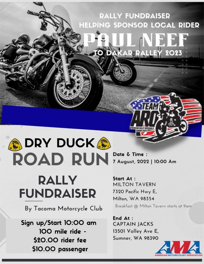 Dry Duck Road Run & Rally Fundraiser